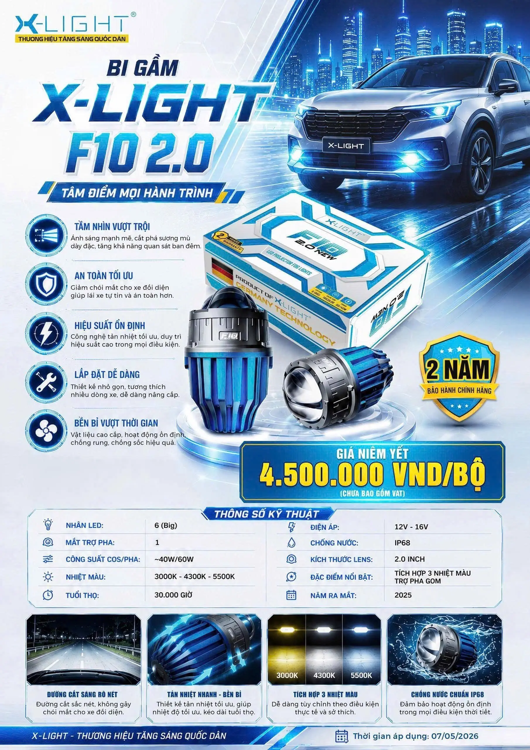 BI GẦM X-LIGHT F10 2.0